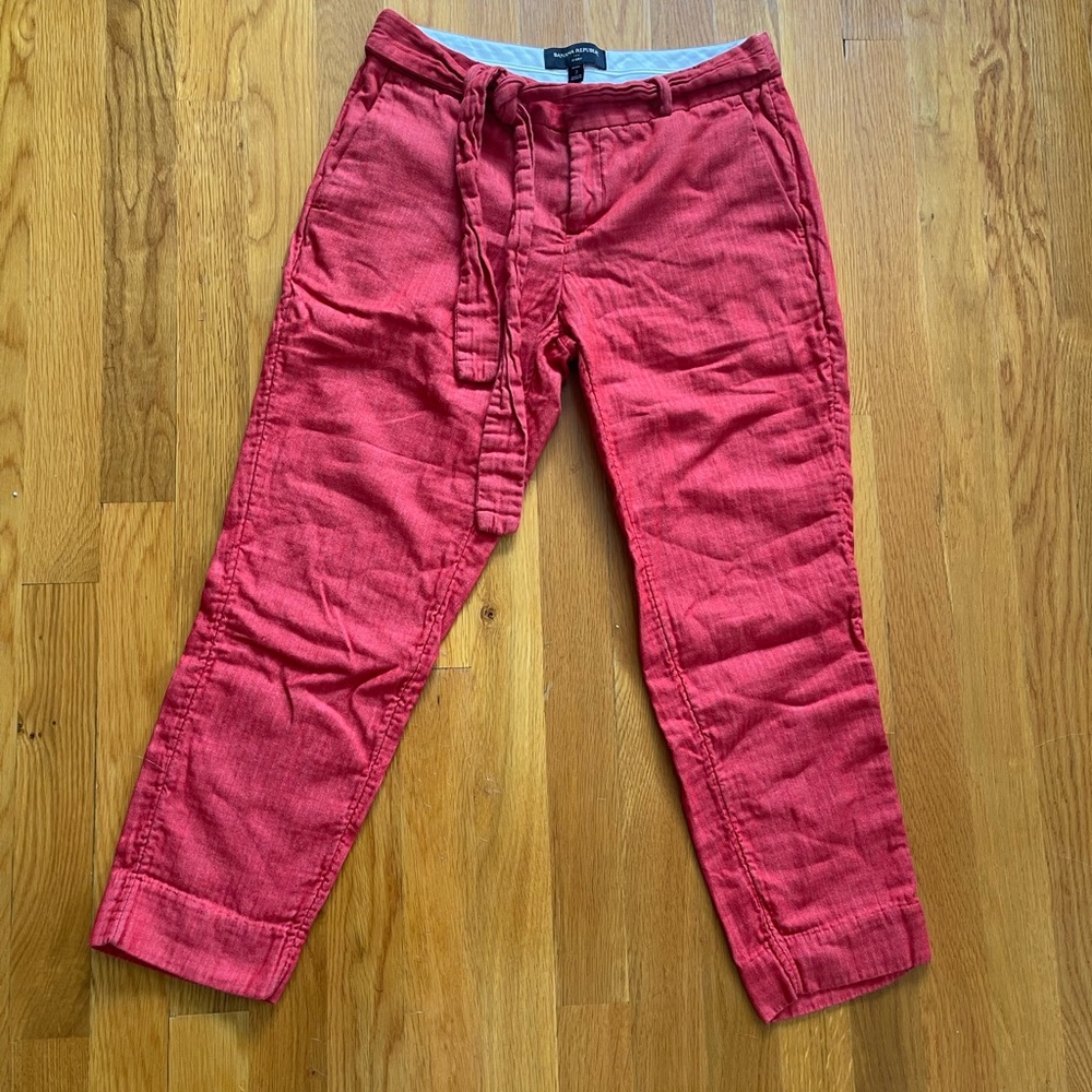 Banana Republic Red Chinos Straight-Leg